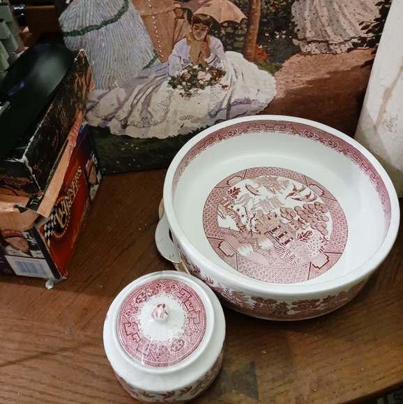 🍅🥣Walker China Heavy Vintage Serving. 🏕 Bowl&Gravy Bowl🥣Made in U.S.A. - Picture 12 of 13